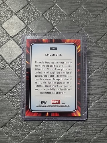 Spider-Girl 2025 Topps Chrome Marvel #143 1st Appearance Yellow Lava - Picture 2 of 2