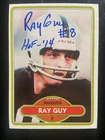 Ray Guy Autographed 1980 Topps Football  Card #310 Oakland Raiders HOF