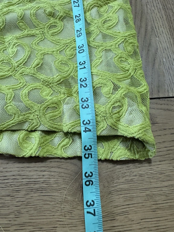 Vestido feminino Nine West tamanho 12 crochê renda manga longa náilon convidado de casamento - Imagem 4 de 4