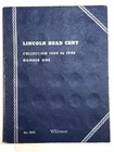 Lincoln Wheat Cent Collection in Whitman Book No. 1 Includes 56 Coins 1909-1940