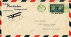 Dr Jim Stamps Fdc Scott 650 5C Globe & Plane Hotel Powhatan Air Mail Monarch