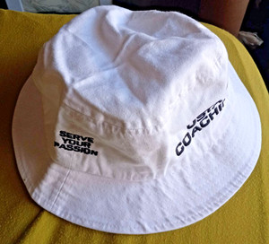 USTA Coaching Tennis Bucket Hat Cap by American Needle New White Cotton