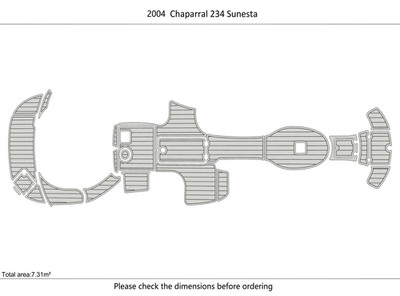 2004 Chaparral Sunesta 234 DuraEVA Boat flooring