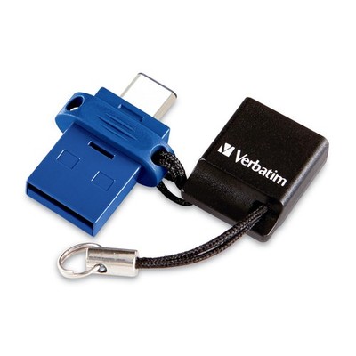 Verbatim 128GB Store  n  Go Dual OTG USB 3.2 Gen 1 Flash Drive 128GB, Blue 