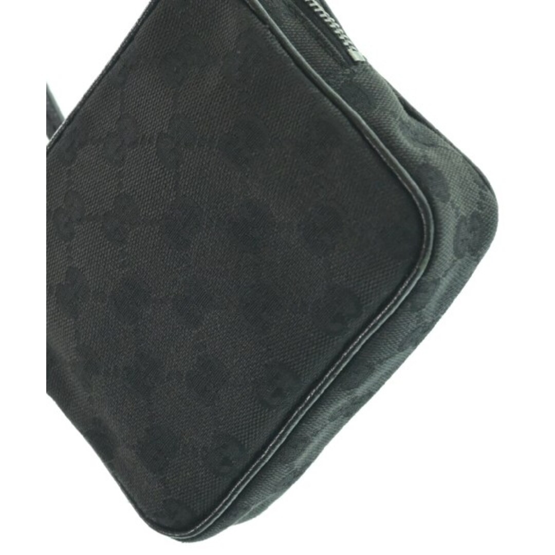 Gucci Black Leather Shoulder Bag Women Used Pre-Owned Free Shipping thumbnail 7