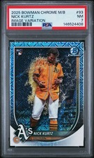 Nick Kurtz Image Variation RC 2025 Bowman Chrome Mega Box #93 PSA 7 Athletics