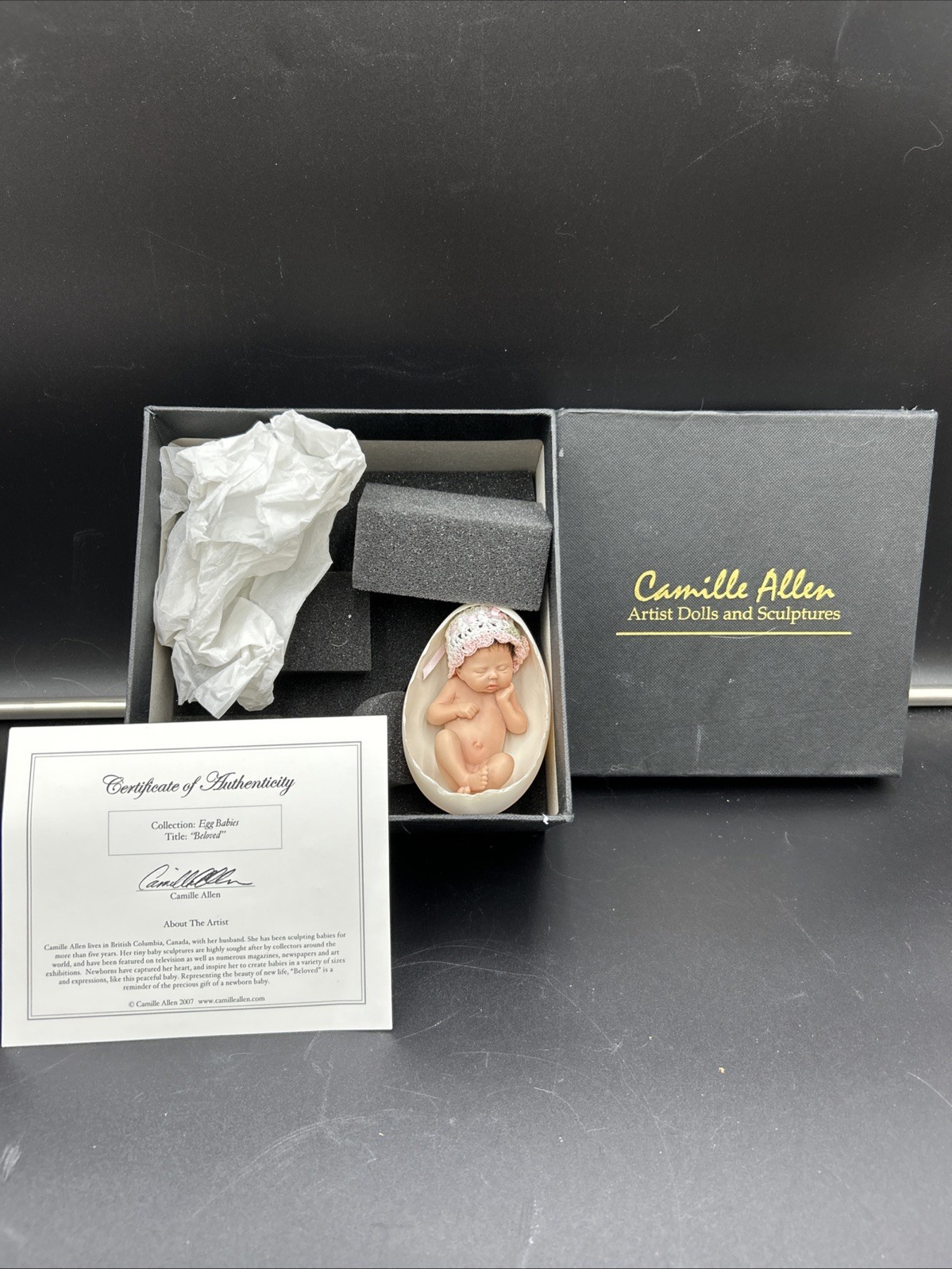 Camille Allen Artist Doll Egg Babies Beloved with Box and CO
