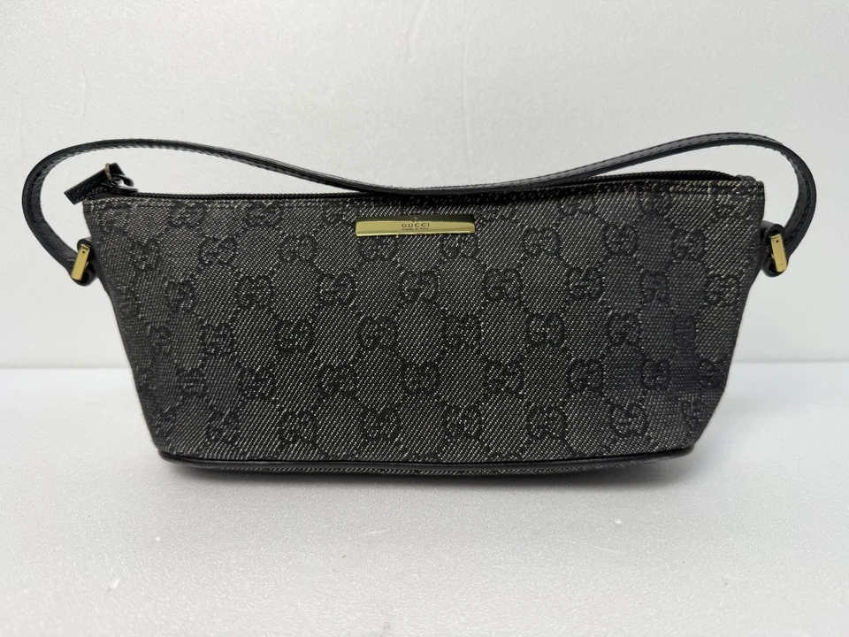 Vintage Gucci Handbag Mini Bag Canvas Black GG Authentic - Image 2 of 4