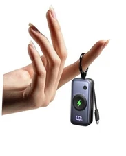  3-in-1 Portable Charger, Small 5000mAh Power Bank with Built-in USB C Cable 