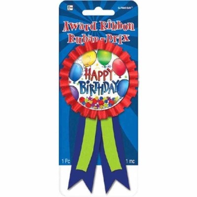 Balloon Fun Streamers Bright Colors Adult Birthday Party Favor Award Ribbon