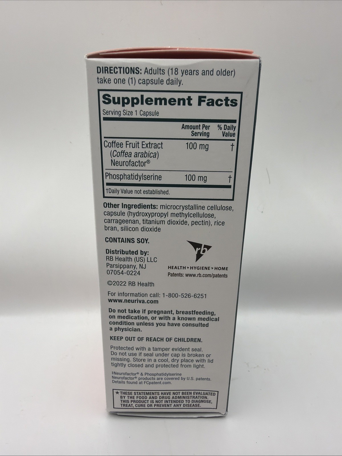 Neuriva Original Brain Performance. 30 Capsules, Expires 09/2026