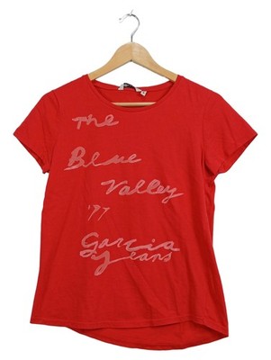 Garcia Jeans Damen T-Shirt The Blue Valley Rot Gr. M Retro Print