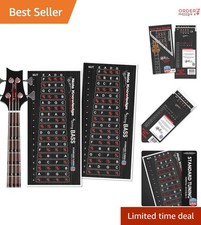 Bass Guitar Fretboard Note Map Decals Vinyl for Learning Notes Chords Scales