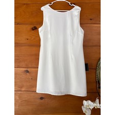 NWT Lulus Elevated Appearance Ivory Satin Open Back Mini Dress Party Cocktail XL