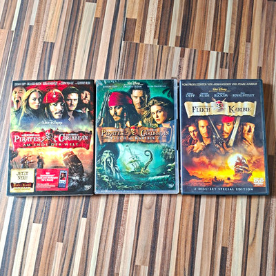 Pirates of the Caribbean/Fluch der Karibik DVD-Set 3 Filme SE 2-Disc FSK12