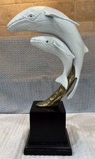 Brass Whale Mother With Calf - Brass Baron San Diego Made In Korea Vintage