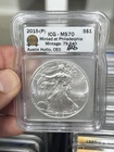 2015-P American Silver Eagle 1oz Coin ICG MS70 Emergency LOW Mintage 🔥🔥RARE!!!