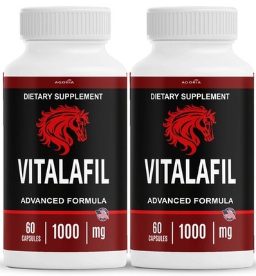 Vitalafil Capsules, Male Performance, Stamina & Energy Support for Men - 2 Pack