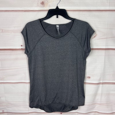 Kyodan Top Womens S Gray Active T-Shirt Cap Sleeve Round Neck Solid Performance