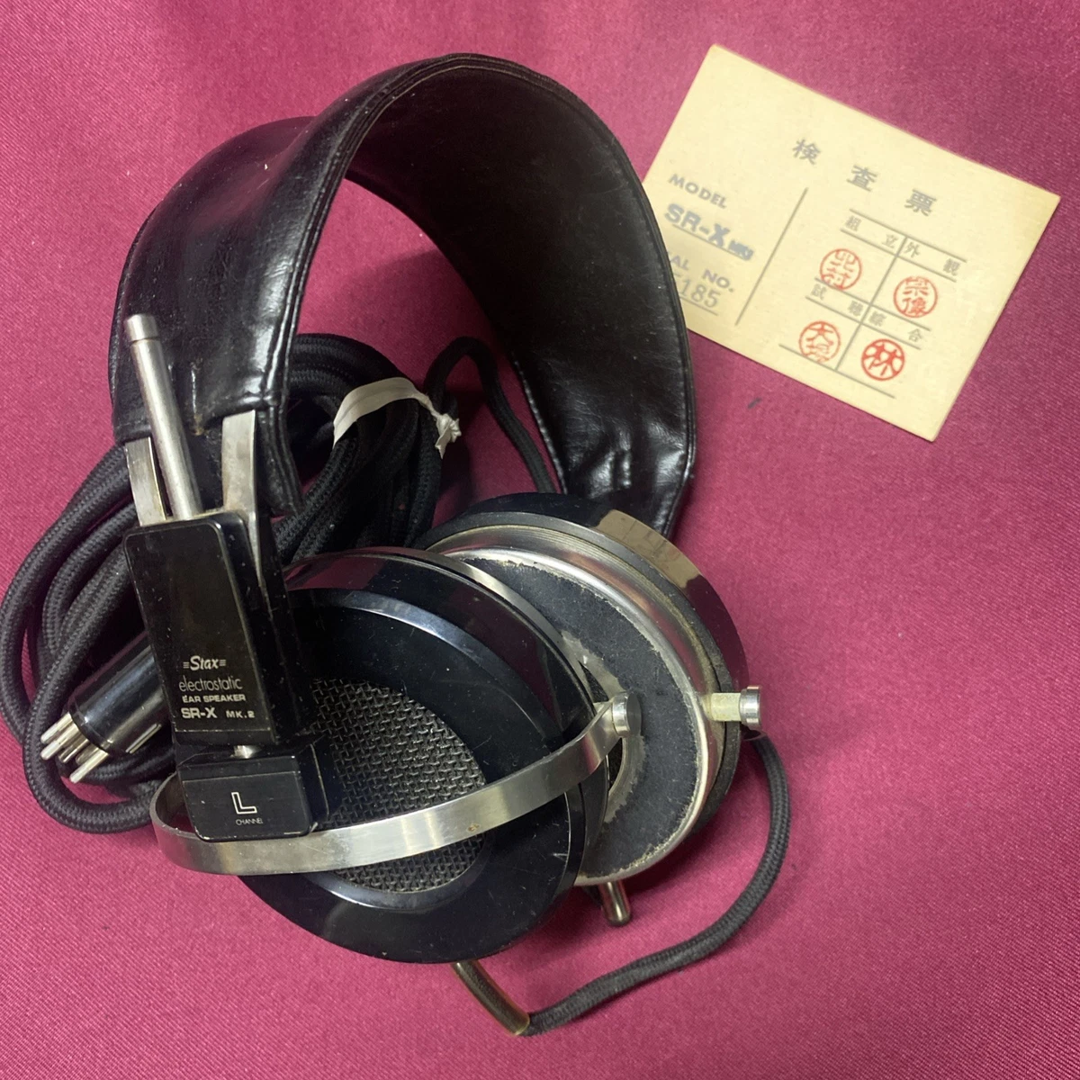 Vintage Stax SR-X Mk 2 Electrostatic Ear Speaker Headphones