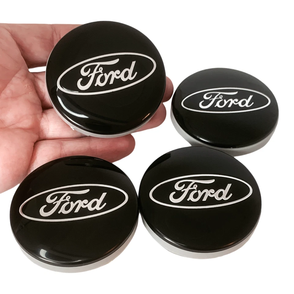4x Black Wheel Center Caps Hubcaps Rim Covers Fit Ford F150 Fusion Focus Escape - Image 3 of 4