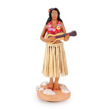 Hawaiian Hula Girl Dashboard Doll Bobblehead With Ukulele Car Figurine 74