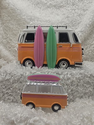Bath and Body Works Surf Van 3 Wick Candle Holder & Wallflower Nightlight VW Bus