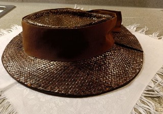 Elegante sombrero de mujer sombrero para mujer con lazo marrón vintage decorativo ...