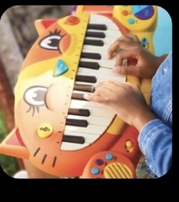 B Toys Meowsic Electronic Meowing Cat Keyboard Kids Piano with Microphone