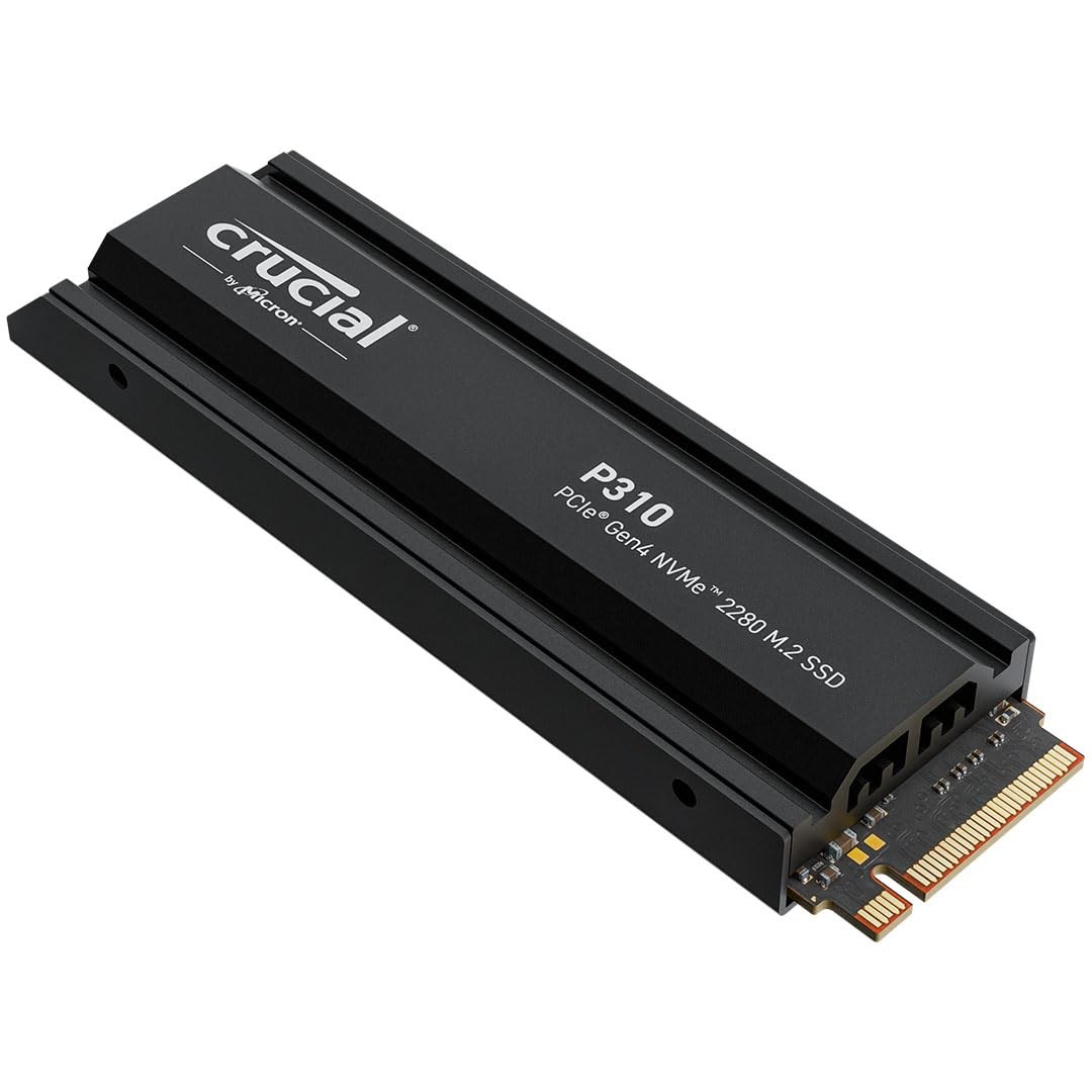 Crucial P310 PS5 SSD 4TB PCIe Gen4 NVMe M.2 con Dissipatore, fino a 7.100 (J4d)