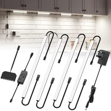 Under Shelf Lighting Slider Dimmer,Timer & CCT,Plug-in 12Inch 12W Lights