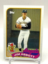 1989 Topps Jim Abbott Rookie California Angels #573