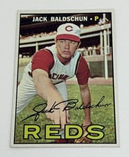 1967 Topps Jack Baldschun #114 Cincinnati Reds - Great Condition