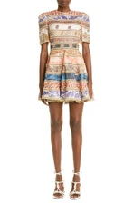 Zimmermann Women's Devi Spliced Linen & Cotton Mini Dress Size 1 / US 6