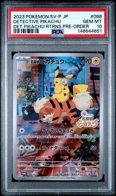 2023 POKEMON JAPANESE SV-P PROMO #098 DETECTIVE PIKACHU PSA 10 | eBay