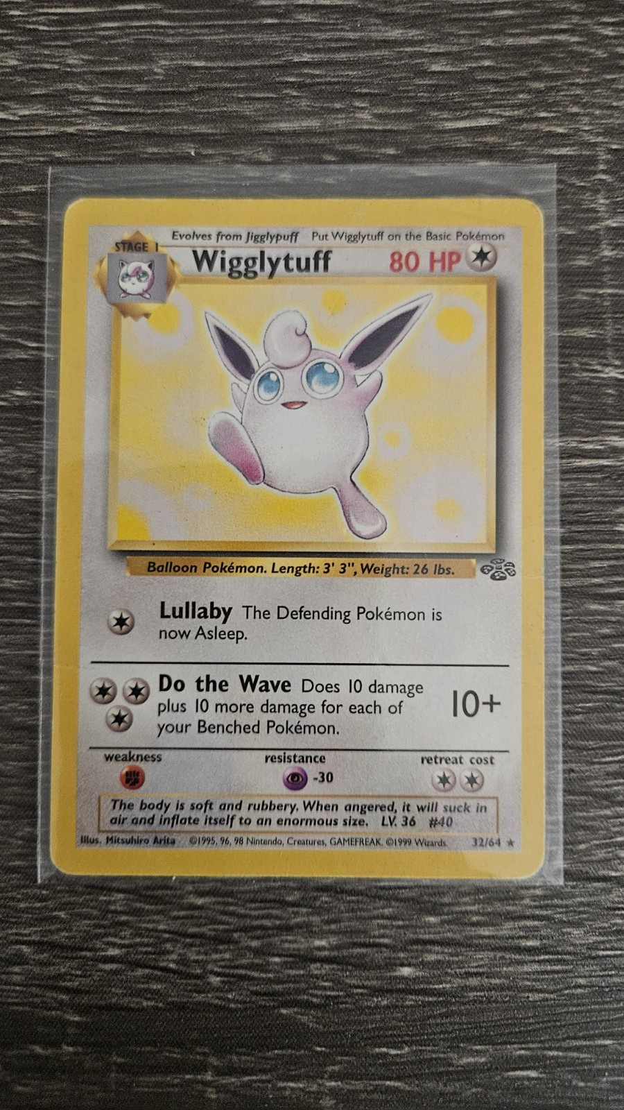 Pokemon  TCG Wigglytuff Jungle (1999) Card HP
