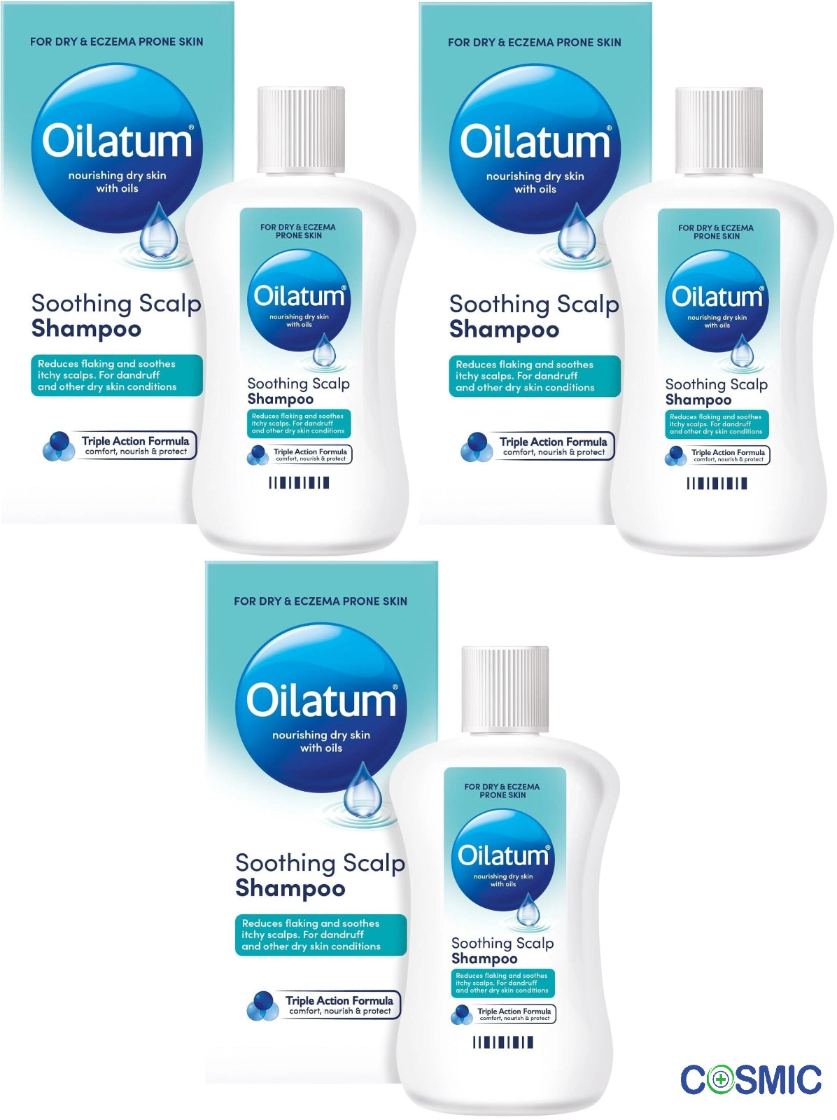 3 X Oilatum Scalp Anti-dandruff Shampoo 100ml |Soothes-Itchy-Flaky Scalp