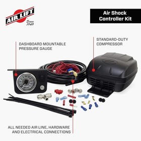 Universal Air Shock Controller - 160 PSI Compressor & Pressure Gauge Included