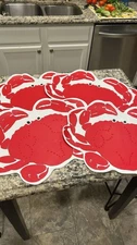 Coastal Collection Crab Placemat Set 4pc