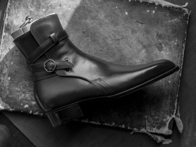 Handmade Men black high heel jodhpurs boot, Mens luxury style dress boots