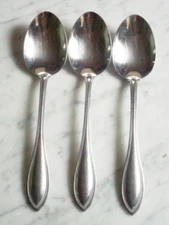 Stainless By Oneida Beaded Arbor American 8 1/2 inch Set of 3 Serving Spoons