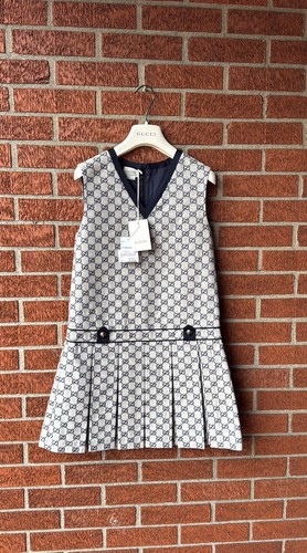 Gucci GG dress Big kids girls pleated guccissima NWT Sz 6 Kids - Picture 1 of 9