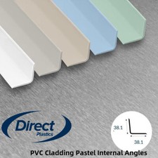 PVC Cladding Internal Angles - White Satin & Pastel Colours - 2440mm Long/8ft