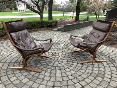Mid Century Pair Of Siesta By Ingmar Relling For Westnofa Lounge Chairs Ebay