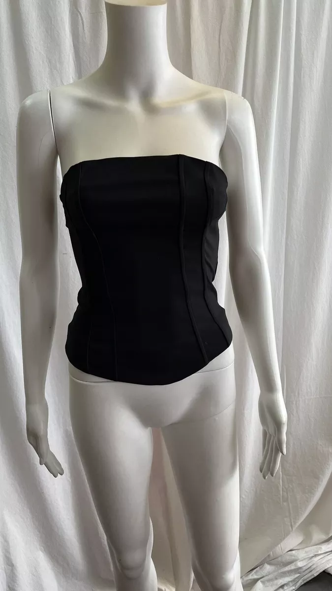 H M black corset top size 34 XS eBay