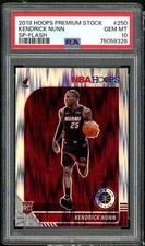 Kendrick Nunn Rookie Card 2019-20 Hoops Premium Stock SP-Flash #250 PSA 10