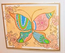 Kids Home Decor Pastel Butterfly whimsical painting nursery