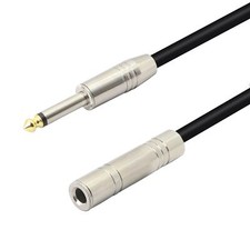 1/4" Mono Male To Female Audio Extension Cable 6.35mm Ts Guitar Extension Cable