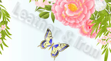 New Butterfly Flower Design Vinyl Checkbook Cover