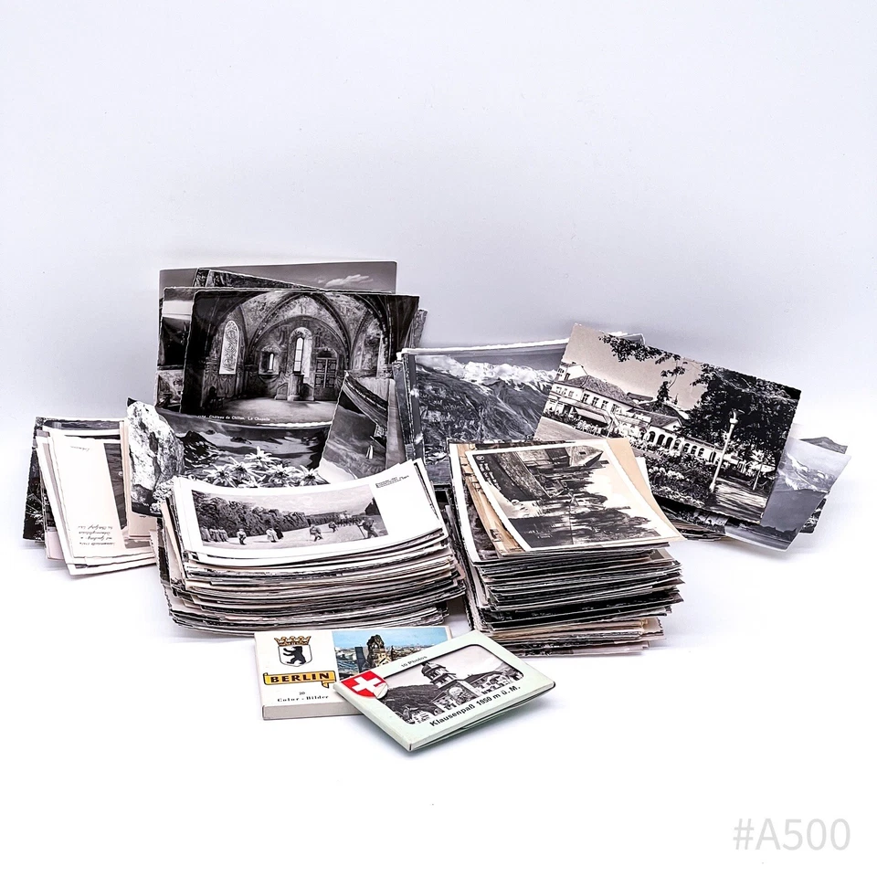 Cartes Postales Lot Mixte 1,6 kg, Cartes Motifs B/N Et Couleur - Photo 3/4